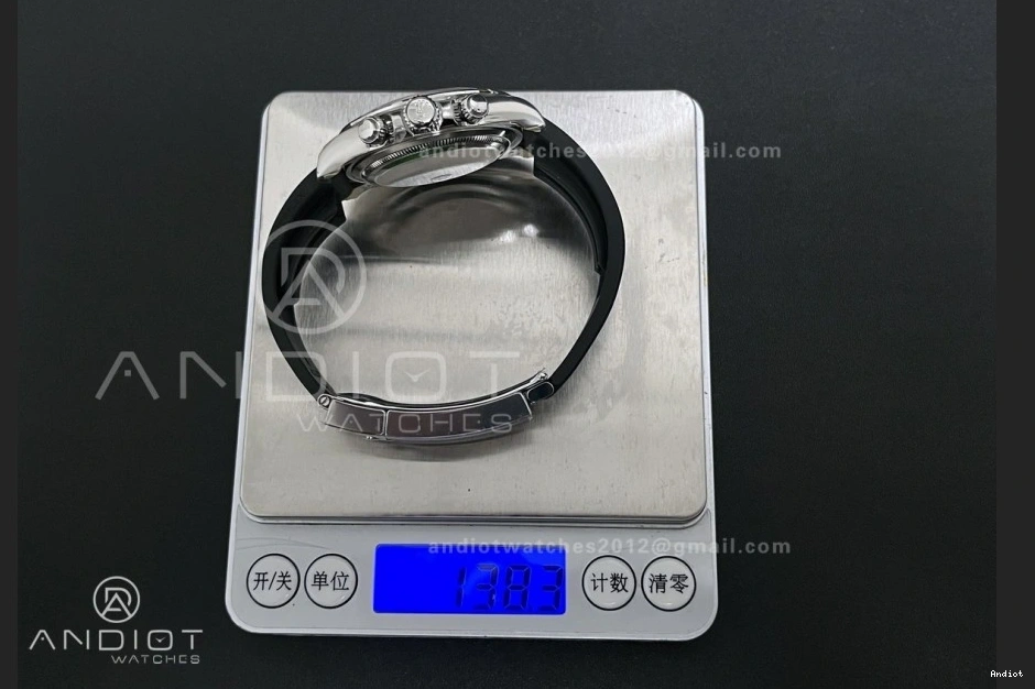 Oysterflex VS4131 (Weighted) Edition Silver Strap V2 VSF 126519 on 1:1 Daytona Black Best Dial Diamonds 0127